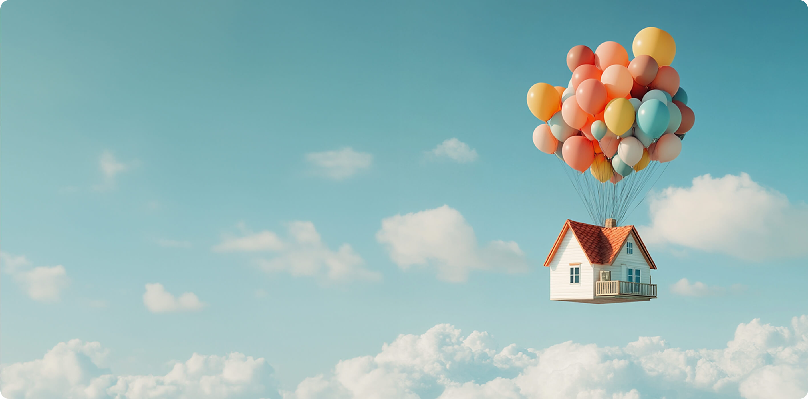 House Flying with Balloons